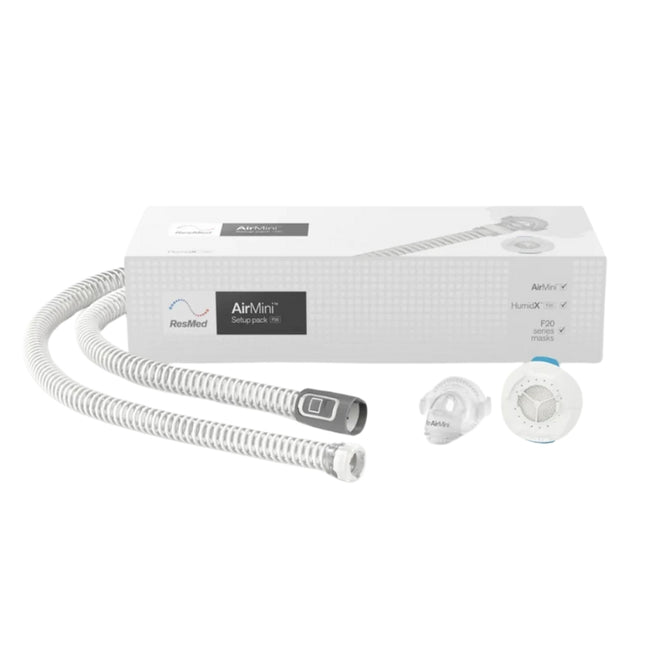 AirFit F20 con HumidX F20 Kit de Configuración AirMini de ResMed