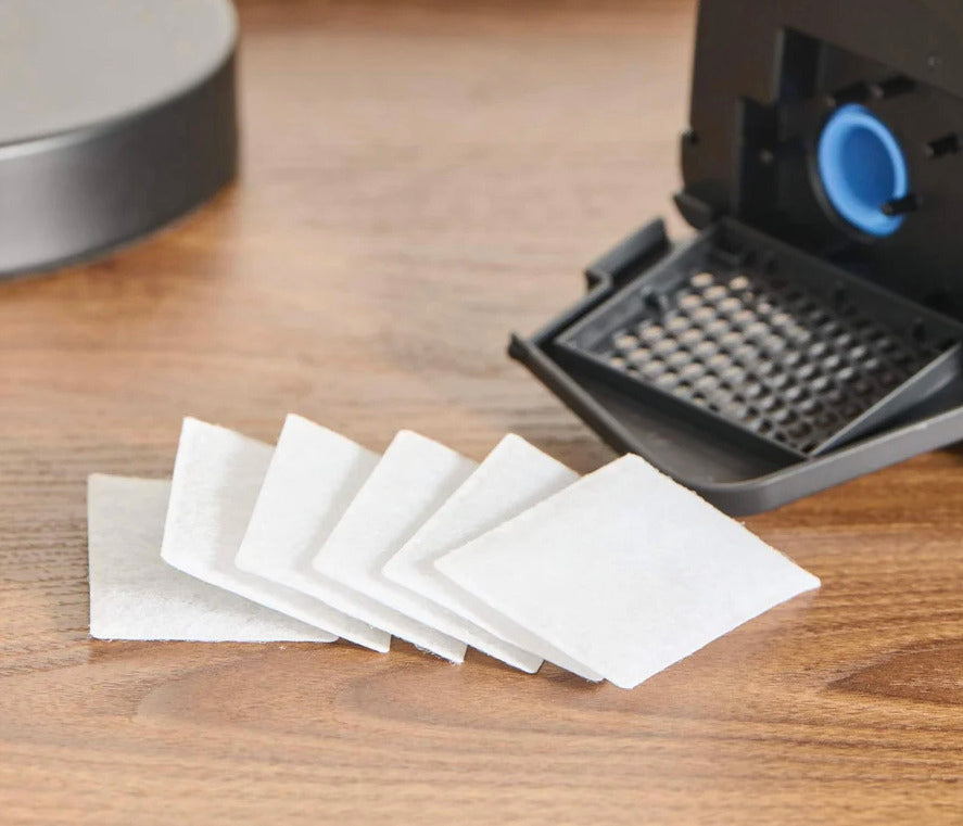 filtros para CPAP desechable junto al compartimento del equipo
